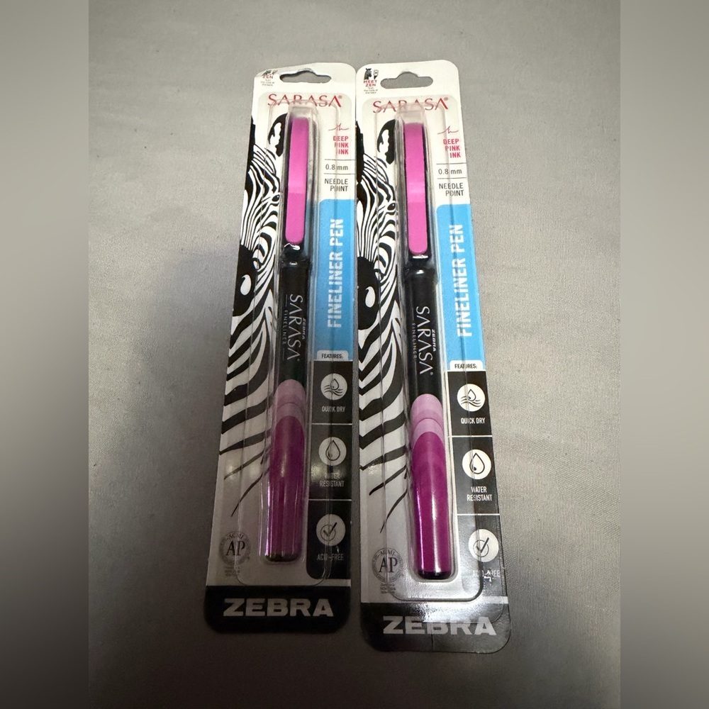 Zebra Sarasa Pink Fineliner Pen Set